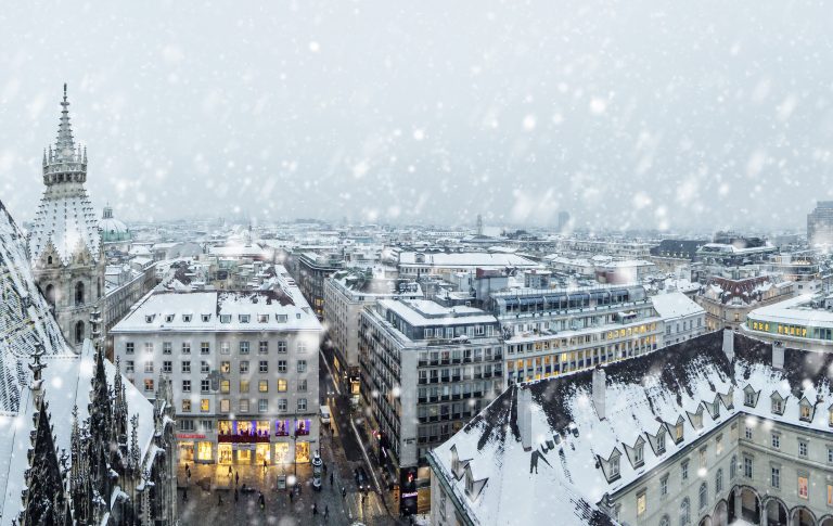 Sans Souci Wien Winter in Wien Blick vom Stephansdom